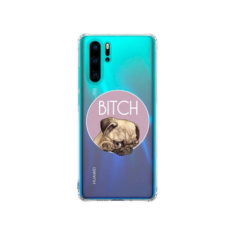 Coque Huawei P30 Pro Bulldog Bitch Transparente - Maryline Cazenave