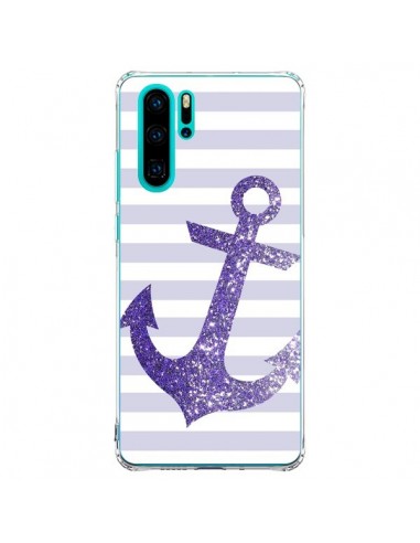 Coque Huawei P30 Pro Ancre Violet Navire - Monica Martinez