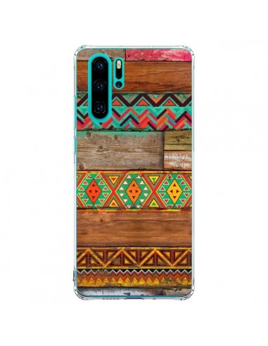 Coque Huawei P30 Pro Indian Wood Bois Azteque - Maximilian San