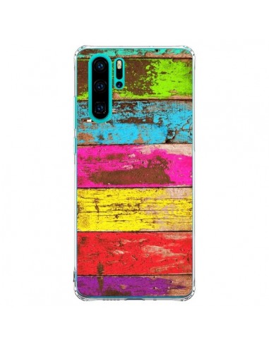 Coque Huawei P30 Pro Bois Coloré Vintage - Maximilian San