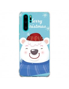 Coque Huawei P30 Pro Ours Blanc de Noël Merry Christmas -...