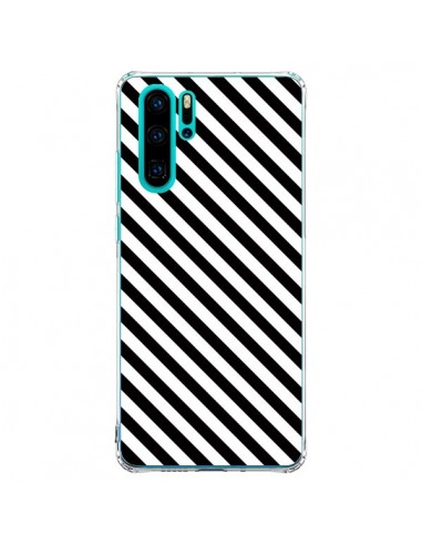 Coque Huawei P30 Pro Bonbon Candy Noire et Blanche Rayée - Nico