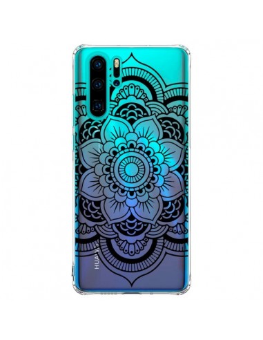 Coque Huawei P30 Pro Mandala Noir Azteque Transparente - Nico