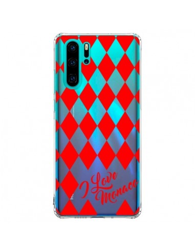 Coque Huawei P30 Pro I Love Monaco et Losange Rouge - Nico