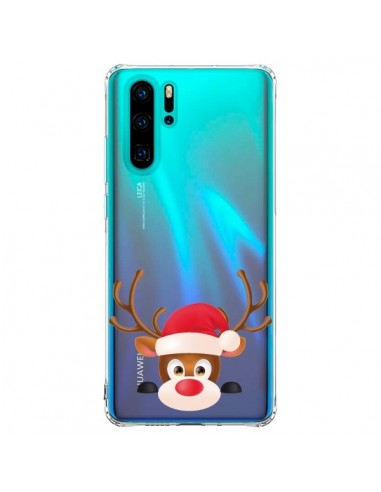 Coque Huawei P30 Pro Renne de Noël transparente - Nico