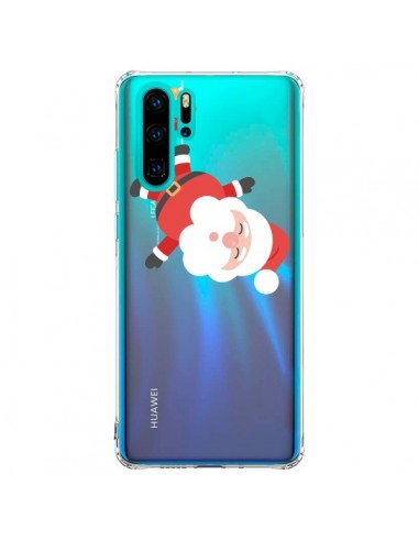 Coque Huawei P30 Pro Père Noël et sa Guirlande transparente - Nico