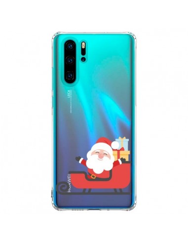 Coque Huawei P30 Pro Père Noël et son Traineau transparente - Nico