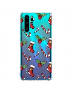 Coque Huawei P30 Pro Chaussette Sucre d'Orge Houx de Noël...