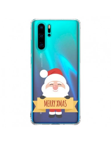 Coque Huawei P30 Pro Père Noël Merry Christmas transparente - Nico