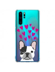 Coque Huawei P30 Pro Bulldog Français Coeurs Chien...