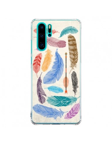 Coque Huawei P30 Pro Feather Plumes Multicolores - Rachel Caldwell