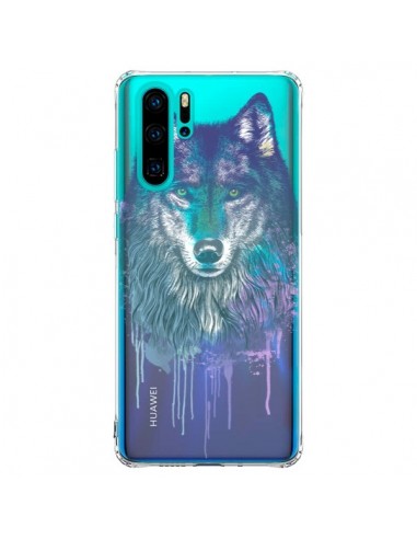 Coque Huawei P30 Pro Loup Wolf Animal Transparente - Rachel Caldwell