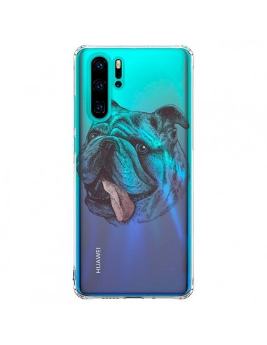 Coque Huawei P30 Pro Chien Bulldog Dog Transparente - Rachel Caldwell