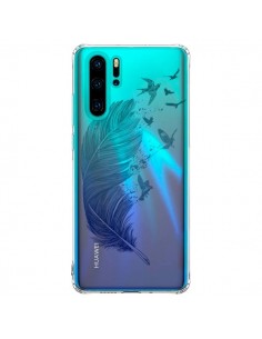 Coque Huawei P30 Pro Plume Feather Fly Away Transparente...