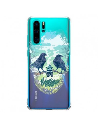 Coque Huawei P30 Pro Tête de Mort Nature Transparente - Rachel Caldwell