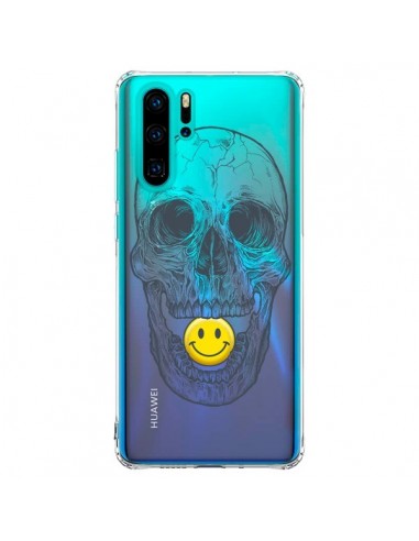 Coque Huawei P30 Pro Tête de Mort Smiley Transparente - Rachel Caldwell