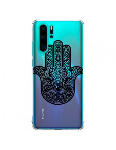 Coque Huawei P30 Pro Hamsa Cinq Doigts Main Mauvais Oeil Transparente - Rachel Caldwell