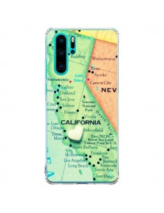 Coque Huawei P30 Pro Carte Map Californie - R Delean