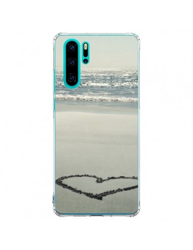 Coque Huawei P30 Pro Coeoeur Plage Beach Mer Sea Love Sable Sand - R Delean