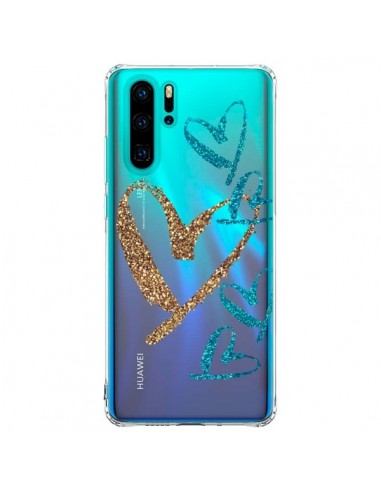 Coque Huawei P30 Pro Coeurs Heart Love Amour Transparente - Sylvia Cook