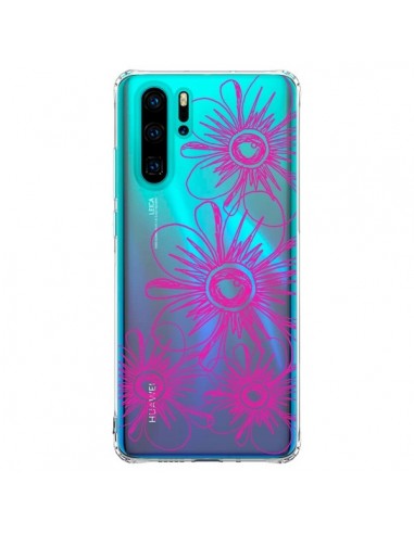 Coque Huawei P30 Pro Spring Flower Fleurs Roses Transparente - Sylvia Cook