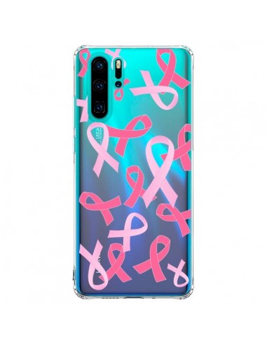 Coque Huawei P30 Pro Pink Ribbons Ruban Rose Transparente - Sylvia Cook