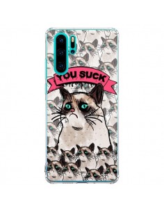 Coque Huawei P30 Pro Chat Grumpy Cat - You Suck - Sara Eshak