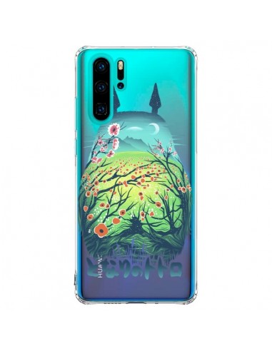 Coque Huawei P30 Pro Totoro Manga Flower Transparente - Victor Vercesi