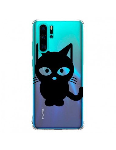 Coque Huawei P30 Pro Chat Noir Cat Transparente - Yohan B.