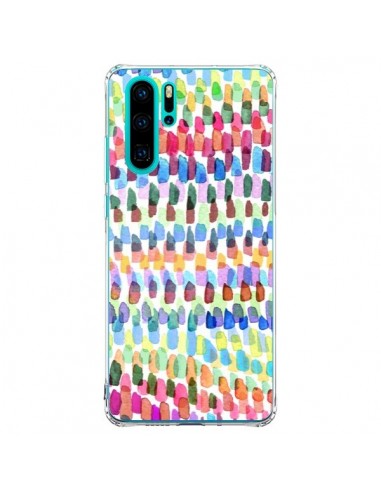 Coque Huawei P30 Pro Artsy Strokes Stripes Colorful - Ninola Design