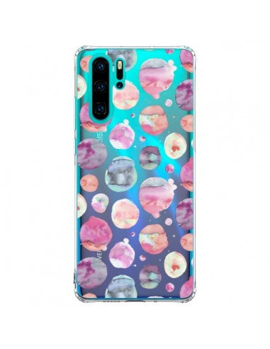 Coque Huawei P30 Pro Big Watery Dots Pink - Ninola Design