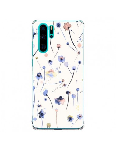 Coque Huawei P30 Pro Blue Soft Flowers - Ninola Design