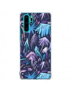 Coque Huawei P30 Pro Brushstrokes Tropical Palms Navy -...