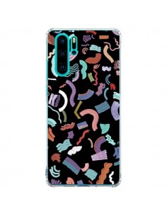 Coque Huawei P30 Pro Curly and Zigzag Stripes Black -...