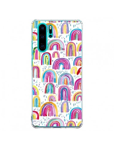 Coque Huawei P30 Pro Cute Watercolor Rainbows - Ninola Design