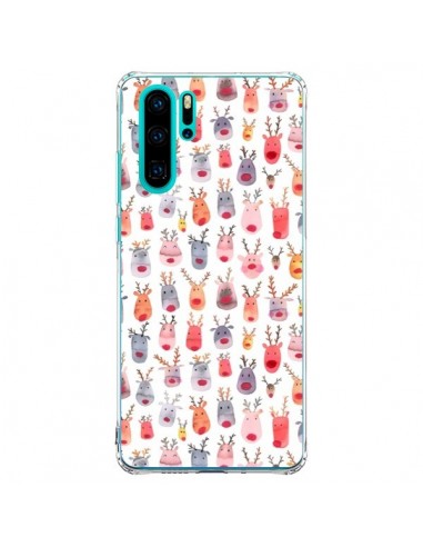 Coque Huawei P30 Pro Cute Winter Reindeers - Ninola Design