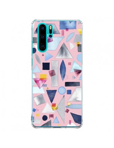 Coque Huawei P30 Pro Geometric Pieces Pink - Ninola Design