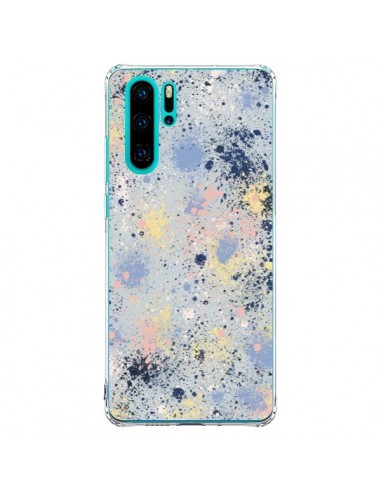 Coque Huawei P30 Pro Gradient Watercolor Lines Blue - Ninola Design