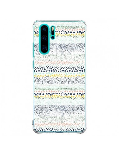 Coque Huawei P30 Pro Little Textured Dots Green - Ninola Design