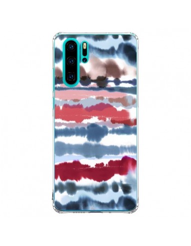 Coque Huawei P30 Pro Smoky Marble Watercolor Dark - Ninola Design