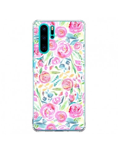 Coque Huawei P30 Pro Speckled Watercolor Pink - Ninola Design