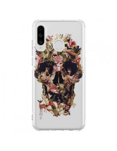 Coque Huawei P30 Lite Jungle Skull Tête de Mort Transparente - Ali Gulec