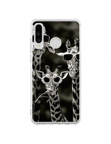 Coque Huawei P30 Lite Girafe Swag Lunettes Familiy Giraffe - Asano Yamazaki