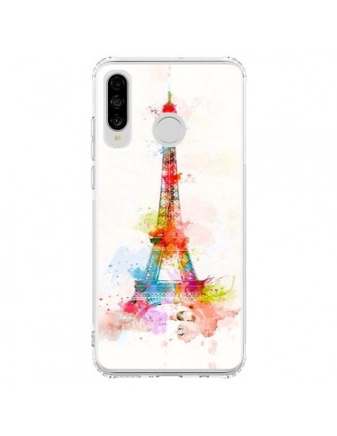 Coque Huawei P30 Lite Paris Tour Eiffel Muticolore - Asano Yamazaki