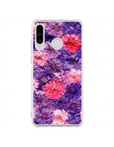 Coque Huawei P30 Lite Fleurs Violettes Flower Storm -...