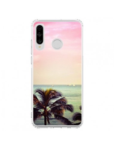 Coque Huawei P30 Lite Sunset Palmier Palmtree - Asano Yamazaki