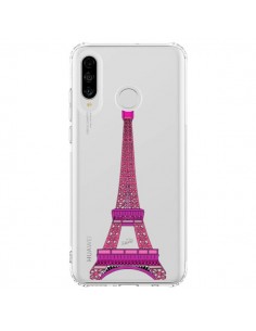 Coque Huawei P30 Lite Tour Eiffel Rose Paris Transparente...