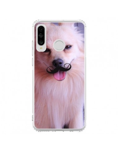 Coque Huawei P30 Lite Clyde Chien Movember Moustache - Bertrand Carriere