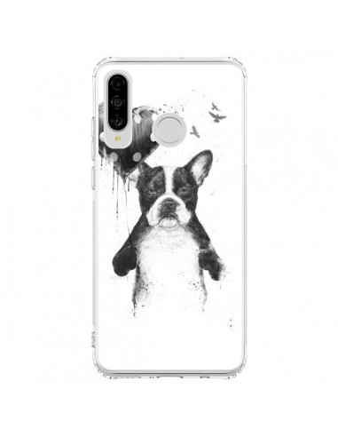 Coque Huawei P30 Lite Lover Bulldog Chien Dog My Heart Goes Boom - Balazs Solti