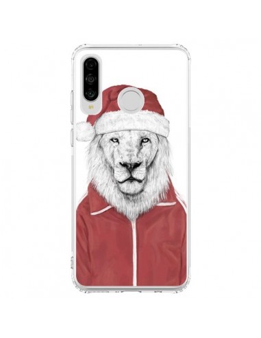 Coque Huawei P30 Lite Santa Lion Père Noel - Balazs Solti